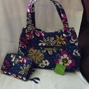 Vera Bradley large handbag and matching wallet